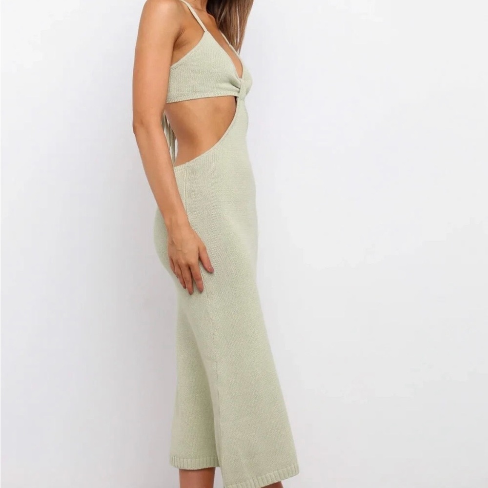 Petal and Pup Hailey Tie Back Cut Out Waist Knit Dress - Picture 7 of 12